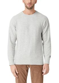 s.Oliver RED LABEL, Herren Sweatshirt, Hellgrau / Schwarz