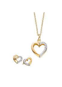 Christ, Damen Schmuckset '86908077', Gold / Silber