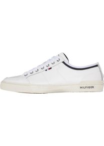 Tommy Hilfiger, Herren Sneaker 'CORE LEATHER LACE UP SNEAKER', Wei&szlig;