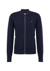 Fynch-Hatton, Herren Sweatjacke 'Cardigan College', Nachtblau / Schwarz