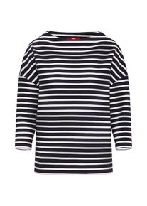 s.Oliver RED LABEL, Damen Sweater in Ripp-Optik, Navy