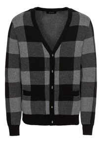 THE KOOPLES, Herren Softer Cardigan, Grau / Schwarz