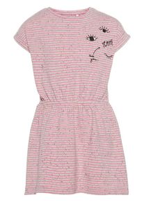 name it, Mädchen Gestreiftes Kleid mit kurzen Ärmeln für Mädchen, Pink