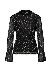 comma, Damen Langarmshirt, Schwarz