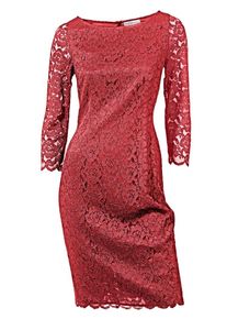 Heine, Damen Spitzenkleid, Weinrot