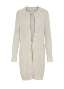 Noisy may, Damen Langer Strick-Cardigan, Hellgrau