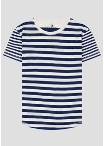 H.I.S. HIS JEANS, Damen T-Shirt, Blau / Weiß