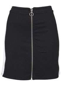 Urban Classics, Damen Skirt, Schwarz / Wei&szlig;