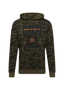 Tom Tailor Denim, Herren Sweatshirt 'aop hoody sweater', Grün / Tanne