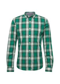 Tom Tailor Denim, Herren Hemd, Himmelblau / Grün / Pastellgrün / Weiß