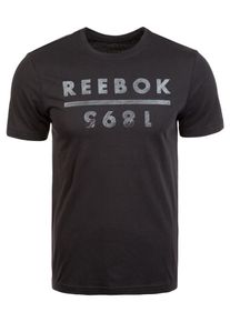 Reebok, Herren Trainingsshirt '1895', Graumeliert / Schwarz