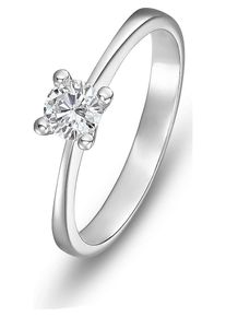 Christ, Damen Ring '87458423', Silber / Wei&szlig;