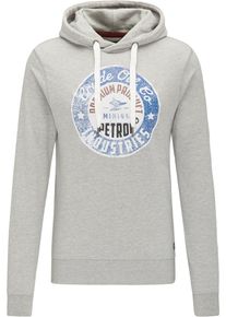 PETROL INDUSTRIES, Herren Kapuzenpullover, Graumeliert / Wei&szlig;