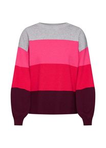 Opus, Damen Pullover 'Pipe', Grau / Pink / Rot
