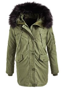 Khujo, Damen Mantel 'MILLA', Oliv / Schwarz