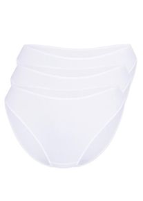 Sassa Mode Sassa, Damen Slip aus Microfaser 'KETTELNAHT', Wei&szlig;