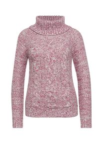 Tom Tailor, Damen Strickpullover, Cyclam / Wei&szlig;