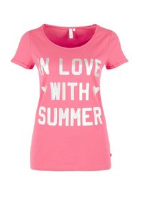 Q/S Designed By, Damen Shirt, Pink / Weiß