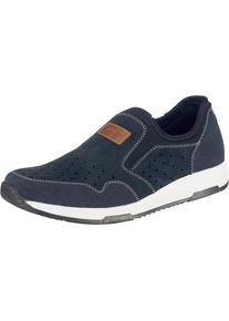 Rieker, Herren Slipper, Dunkelblau / Braun