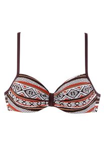 Lascana, Damen Bügel-Top, Rot / Schwarz / Weiß