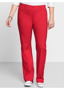 sheego Basic, Damen Stretch-Hose, Rot