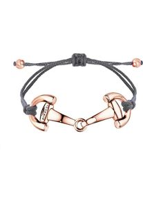 dimacci, Damen Armband 'Pony 78320', Rosegold / Basaltgrau
