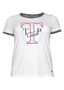 Tom Tailor, Damen Polo Team Rundhalsshirt, Weiß