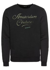 Scotch & Soda SCOTCH & SODA, Herren Sweatshirt 'Classic sweat with logo chest artwork', Gelb / Schwarz