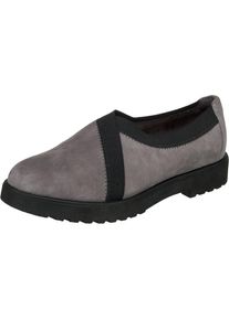 Clarks, Damen Slipper, Grau / Schwarz