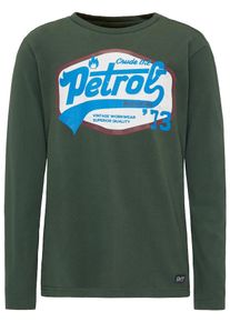 PETROL INDUSTRIES, LONGSLEEVE, T&uuml;rkis / Grasgr&uuml;n / Wei&szlig;