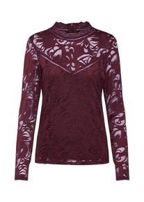 Vila, Damen Spitzenbluse, Weinrot