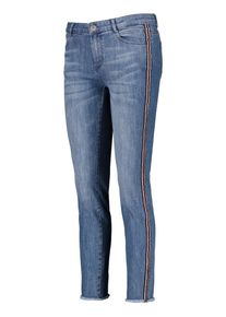Taifun, Damen Jeans, Blue Denim / Feuerrot / Schwarz / Weiß