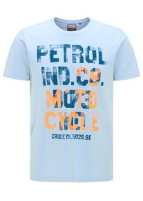 PETROL INDUSTRIES, Herren T-Shirt, Blau / Orange
