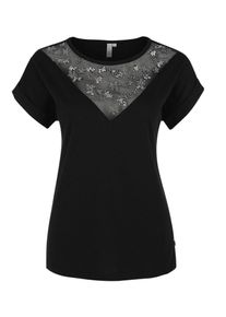 Q/S Designed By, Damen T-Shirt, Schwarz