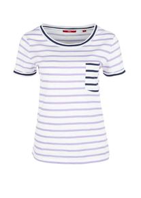 s.Oliver RED LABEL, Damen Shirt, Helllila / Dunkellila / Weiß