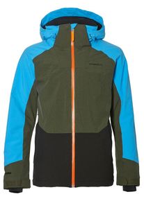 O`Neill O'NEILL, Herren Snowboardjacke 'Galaxy Iv', Neonblau / Khaki / Neonorange / Schwarz