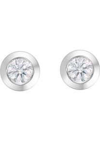 Christ, Damen Ohrstecker '87476642', Silber / Wei&szlig;