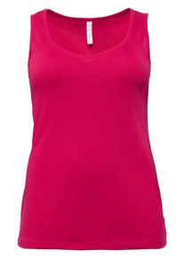 sheego Basic, Damen Tanktop, Cranberry