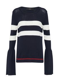 V&eacute;ro Moda VERO MODA, Damen Feinstrickpullover 'LACOLE', Dunkelblau / Wei&szlig;