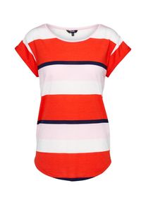 Mbym, Damen Shirt 'Nisha', Puder / Orangerot / Weiß