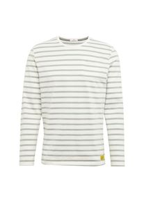 Tom Tailor, Herren Langarmshirt, Mint / Weiß