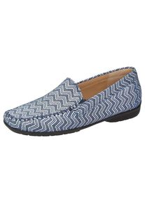 Sioux, Damen Slipper 'Cortizia-705-XL', Blau / Weiß