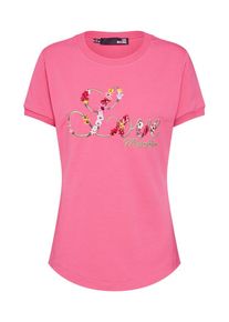 Love Moschino, Damen Shirt 'MAGLIETTA M/CORTA C/RICAMO LOVE', Pink