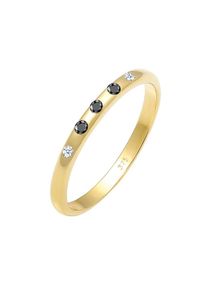 Elli Premium, Damen Bandring, Gold / Schwarz / Wei&szlig;