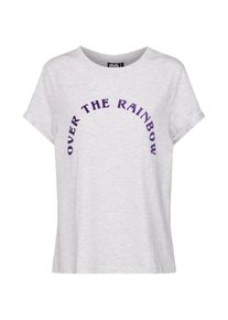 Catwalk Junkie, Damen Shirt 'TS RAINBOW', Graumeliert / Lila
