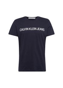 Calvin Klein Jeans, Herren T-Shirt, Nachtblau / Weiß