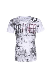 Key Largo, Herren T-Shirt 'Driving', Weiß