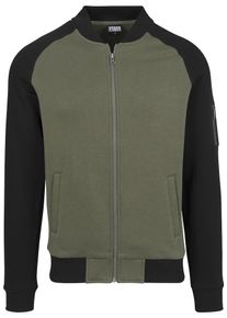 Urban Classics, Herren Jacke 'Bomber', Oliv / Schwarz