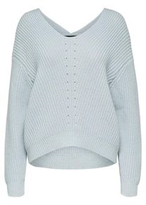 Selected Femme, Damen Pullover 'Pointelle', Hellblau