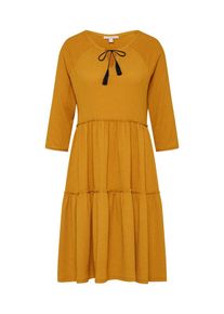 Esprit, Damen Kleid 'DJERBA POMPOM', Goldgelb